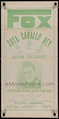 6j224 CAMEO KIRBY Argentinean '23 great inset image of John Gilbert, early John Ford, rare!