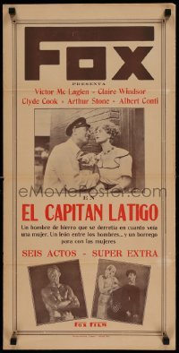 6j225 CAPTAIN LASH Argentinean '29 Victor McLaglen with scared Jane Winton!