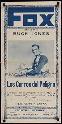 6j243 HILLS OF PERIL Argentinean '27 western cowboy Buck Jones, completely different!