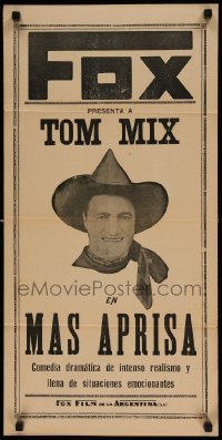6j256 MAS APRISAS Argentinean '20s inset image of Tom Mix, completely different and rare!