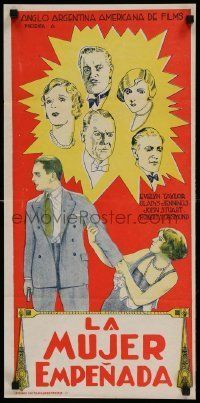 6j279 WOMAN IN PAWN Argentinean '27 completely different art of Jennings, top cast!