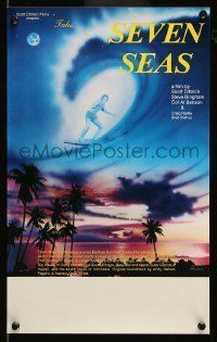 6j036 TALES OF THE SEVEN SEAS Aust special poster '81 cool surfing image and art of surfer in sky!
