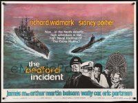 6j132 BEDFORD INCIDENT British quad '65 Richard Widmark, Poitier, battleship & submarine art!