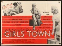 6j139 GIRLS TOWN British quad '59 sexy bad youthful rebel Mamie Van Doren, first Paul Anka!