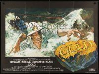 6j140 GOLD British quad '74 completely different art of miner Roger Moore!