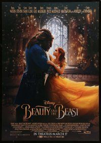 6j062 BEAUTY & THE BEAST advance DS Canadian 1sh '17 Walt Disney, Emma Watson, all English design!