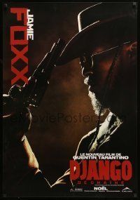 6j065 DJANGO UNCHAINED teaser Canadian 1sh '12 cool profile image of Jamie Foxx in title role!