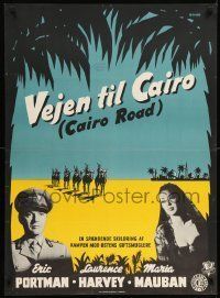 6j171 CAIRO ROAD Danish '51 Eric Portman, Laurence Harvey, sexy Camelia, drug movie!