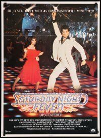 6j200 SATURDAY NIGHT FEVER Danish '77 image of disco dancer John Travolta & Karen Lynn Gorney!