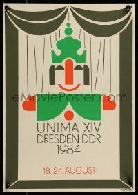 6j024 UNIMA XIV East German 11x16 '84 Union Internationale de la Marionnette puppet festival!