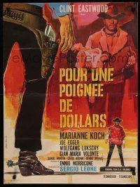 6j552 FISTFUL OF DOLLARS French 23x31 R70s Sergio Leone classic, Tealdi art of Clint Eastwood!