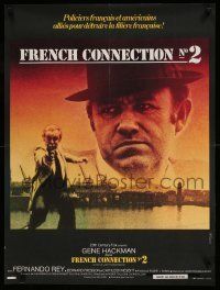 6j553 FRENCH CONNECTION II French 23x31 '75 John Frankenheimer, Gene Hackman, Ferracci art!