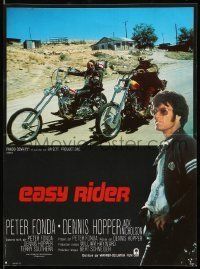 6j580 EASY RIDER French 16x22 R80s Peter Fonda, motorcycle biker classic directed by Dennis Hopper