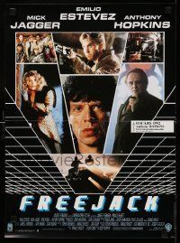 6j589 FREEJACK French 15x21 '91 Emilio Estevez, Mick Jagger, Anthony Hopkins!
