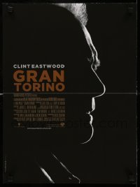 6j595 GRAN TORINO French 15x21 '09 cool shadowy silhouette profile of Clint Eastwood!