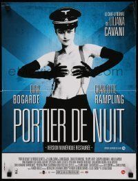 6j630 NIGHT PORTER French 16x21 R12 Il Portiere di notte, topless Charlotte Rampling in Nazi hat!