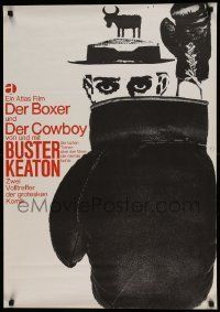 6j039 BATTLING BUTLER German R64 wonderful artwork of Buster Keaton in huge boxing gloves!