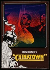 6j040 CHINATOWN teaser German '74 Jack Nicholson about to get nose cut by Polanski!