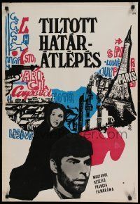 6j421 VOYAGE OF SILENCE Hungarian 22x33 '68 completely different artwork by Gyorgy Deak!