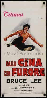 6j079 CHINESE CONNECTION Italian locandina R70s Jing Wu Men, cool Ciriello art of Bruce Lee!