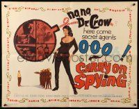 6k069 CARRY ON SPYING 1/2sh '64 sexy English spy spoof, here come seceret agents 000!