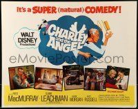 6k072 CHARLEY & THE ANGEL 1/2sh '73 Disney, Fred MacMurray, Cloris Leachman, supernatural comedy!
