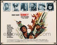 6k073 CHE 1/2sh '69 art of Omar Sharif as Guevara, Jack Palance as Fidel Castro!