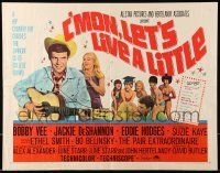 6k078 C'MON LET'S LIVE A LITTLE 1/2sh '67 Bobby Vee plays guitar for sexy teen ladies!