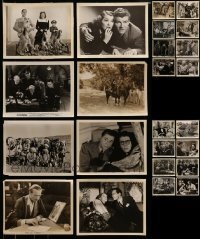 6m247 LOT OF 46 MOSTLY 1930S-40S 8X10 STILLS '30s-40s great scenes from a variety of movies!