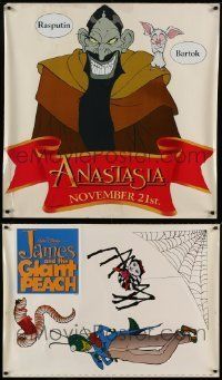 6m230 LOT OF 3 STATIC CLING POSTERS '90s great images from Anastasia & James and the Giant Peach!