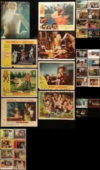 6m090 LOT OF 35 LOBBY CARDS '50s-90s great scenes from a variety of different movies!