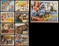 6m004 LOT OF 9 MEXICAN LOBBY CARDS '60s-70s great scenes from a variety of different movies!