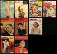 6m226 LOT OF 9 COLLIER'S MAGAZINE COVERS '50s great images of top stars including Grace Kelly!