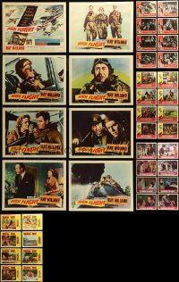 6m084 LOT OF 56 LOBBY CARDS '50s-60s complete sets of 8 cards from 7 different movies!