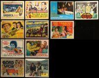 6m099 LOT OF 11 LOBBY CARDS '40s-60s scenes & title cards from a variety of different movies!