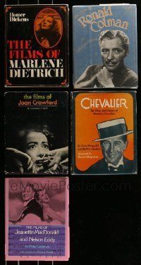 6m135 LOT OF 5 FILMS OF... HARDCOVER MOVIE BOOKS '60s-70s Dietrich, Colman, Crawford & more!