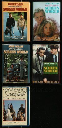 6m111 LOT OF 5 SCREEN WORLD ANNUAL HARDCOVER 1989-93 BOOKS '89-93 great movie star images & info!