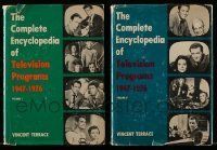 6m168 LOT OF 2 COMPLETE ENCYCLOPEDIA OF TELEVISION PROGRAMS HARDCOVER BOOKS '76 from 1947 to 1976