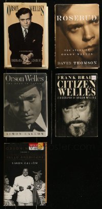 6m131 LOT OF 5 ORSON WELLES BIOGRAPHY HARDCOVER BOOKS '80s-00s filled with images & information!
