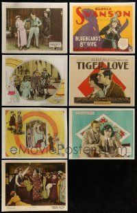6m035 LOT OF 7 REPRO LOBBY CARDS '80s silent movies including three with Buster Keaton!