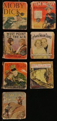6m122 LOT OF 7 BIG LITTLE BOOKS '30s Moby Dick, Tim McCoy, West Point of the Air, Al Jolson!