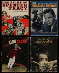 6m148 LOT OF 4 FILMS OF... HARDCOVER BOOKS '60s-70s Spencer Tracy, Holden, Bing Crosby, Crawford!