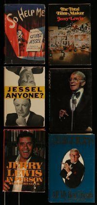 6m127 LOT OF 6 GEORGE JESSEL, JERRY LEWIS, AND GEORGE BURNS BIOGRAPHY HARDCOVER BOOKS '40s-80s