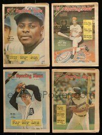 6m220 LOT OF 4 1973 SPORTING NEWS MAGAZINES '73 baseball, golf, auto racing, tennis, football!