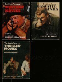 6m155 LOT OF 3 MOVIE TREASURY HARDCOVER BOOKS '70s Western, Gangster & Thriller Movies!