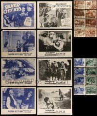 6m094 LOT OF 24 LOBBY CARDS IN COMPLETE SETS OF 4 '40s-50s scenes from six different movies!