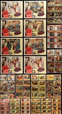 6m067 LOT OF 168 LOBBY CARDS '40s-60s complete sets of 8 cards from 21 different movies!
