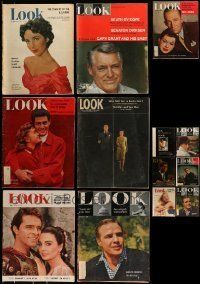 6m194 LOT OF 13 LOOK MAGAZINES '40s-60s filled with great Hollywood movie images & info!