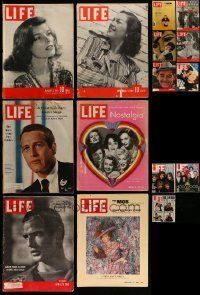 6m189 LOT OF 15 LIFE MAGAZINES '40s-80s great Hollywood movie star images on the covers!