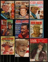 6m208 LOT OF 9 JOHN WAYNE MAGAZINES '40s-70s lots of great images & information about The Duke!